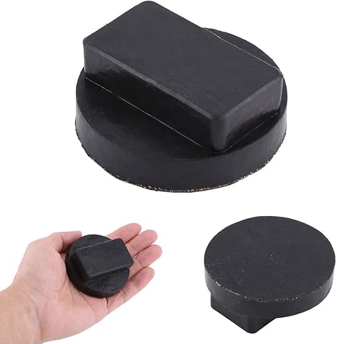 Miniatura 8 de Cojines de goma negros de Jack del coche, soporte que eleva el punto del umbral del cojín del adaptador de la herramienta que lleva el adaptador del