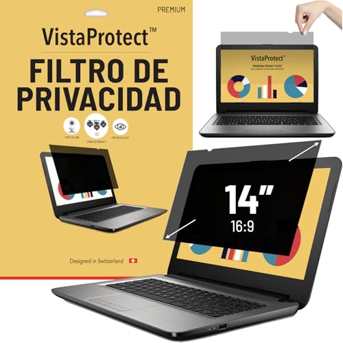 Protector de Pantalla VistaProtect para Evitar Miradas Indiscretas en Portátil 14″