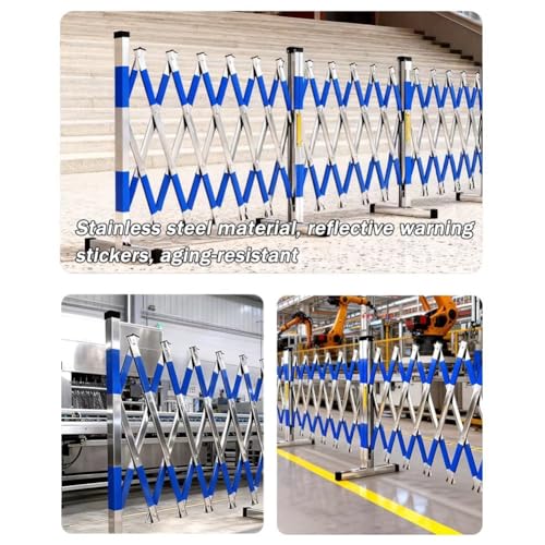 Barrière de sécurité pour garage de construction clôture extensible acier - 4