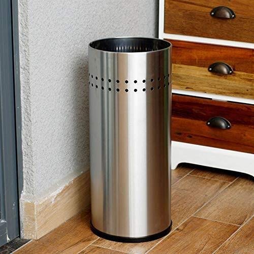 Porte-parapluie rond acier inoxydable, support de rangement