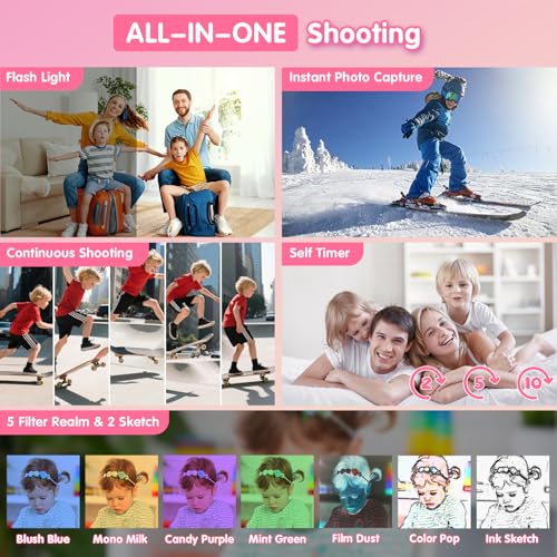image for MVNHFSO 1080P Instant Digital Print Camera for Kids - Kids Camera for 