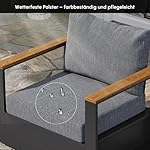 Homary Gartenstuhl Hochlehner drehbar Aluminium Grau