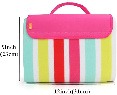 Miniatura 4 de yodo Manta de picnic al aire libre resistente al agua para acampar, senderismo, festivales, triángulo colorido