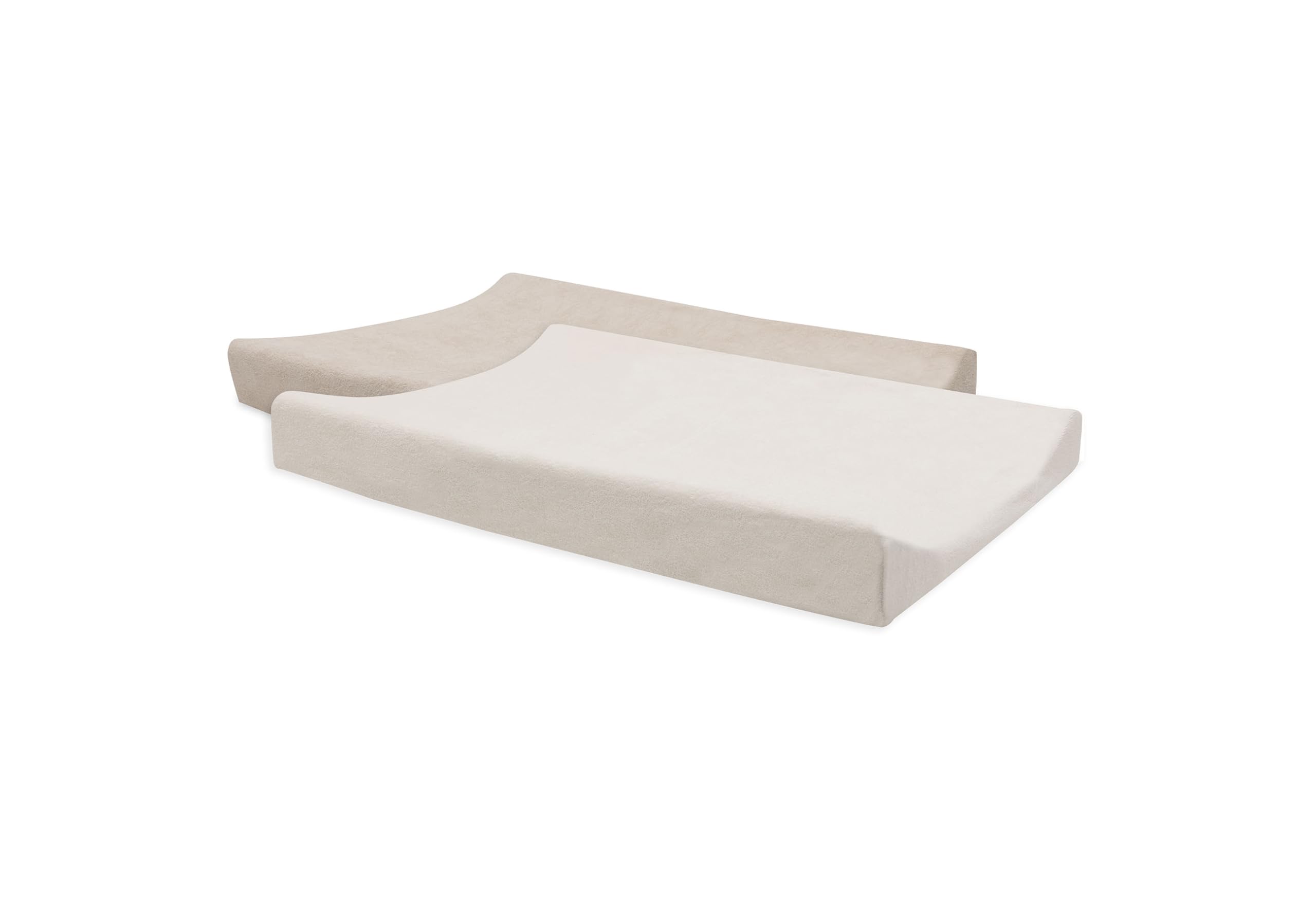 Jollein Terry Changing Mat Cover – Oatmeal/Sand – 2-Pack – 50x70cm – 85% Cotton, 15% Polyester – Oeko-TEX Certified – Changing Pad Cover
