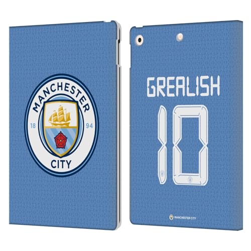 Étui portefeuille cuir iPad 10.2 Manchester City Jack Grealish protection housse clapet