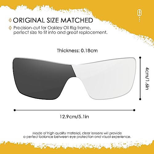 Image of ANSI Z87.1 Replacement Lenses Compatible with Oakley Oil Rig Sunglasses