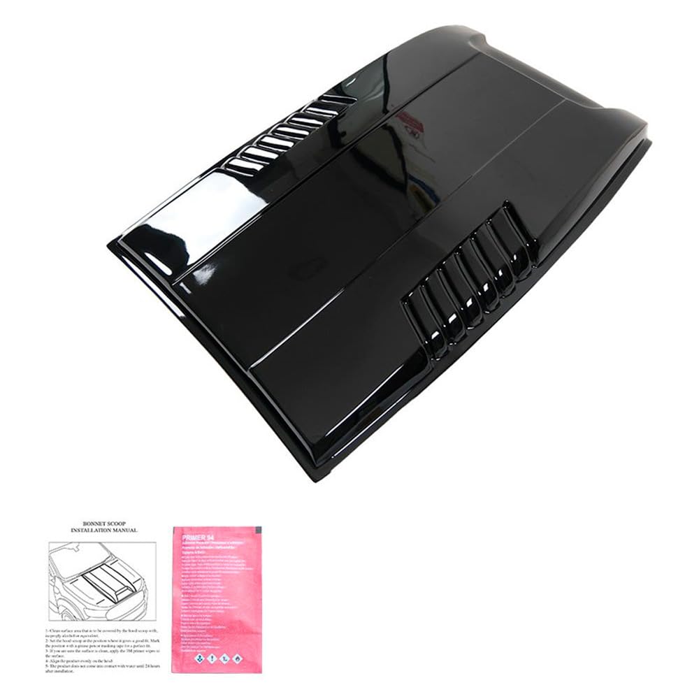 Oneway Motorhaubenhutze kompatibel mit Ford Ranger T7/T8 2015-2022 - Schwarz glänzend