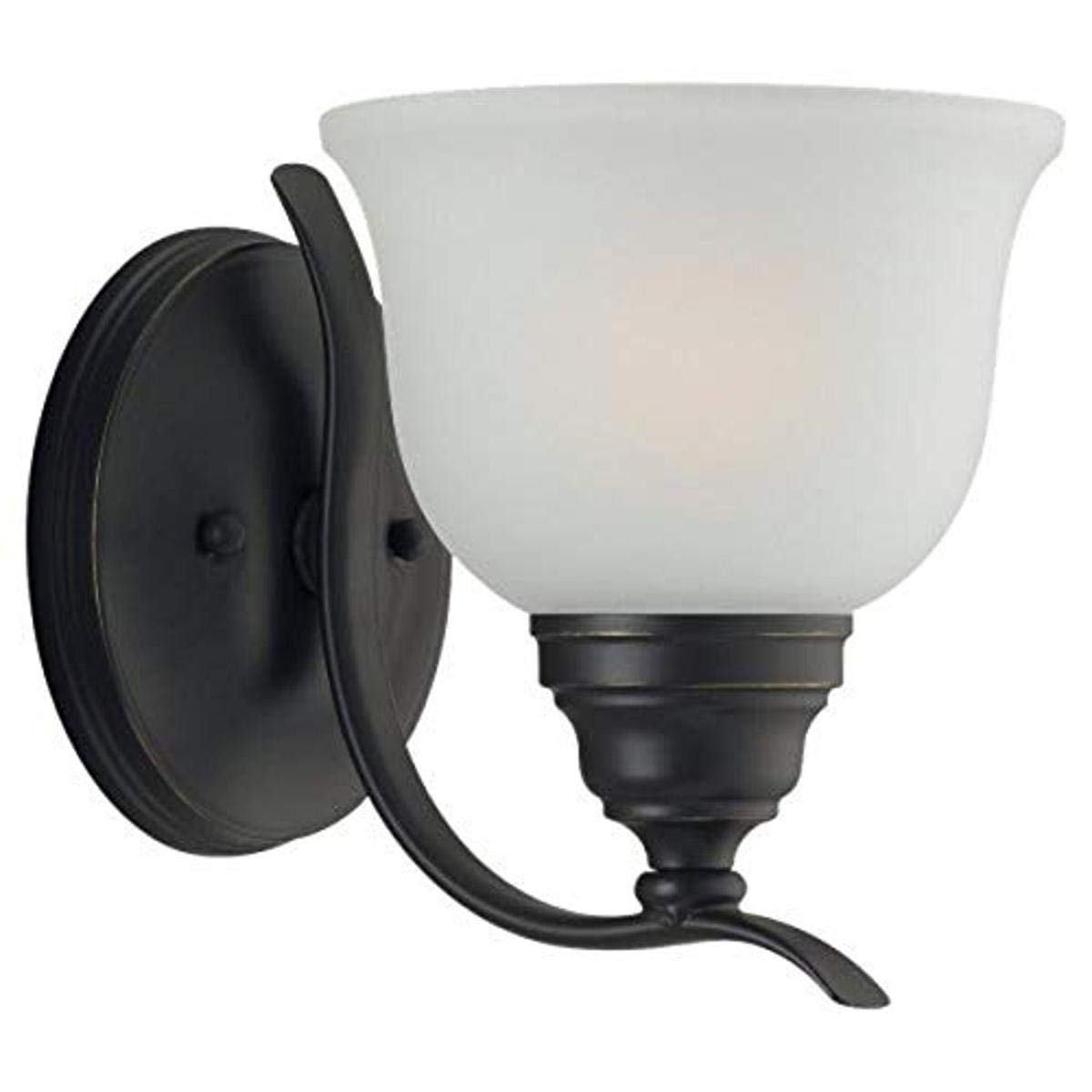 Sea Gull Lighting 44625BLE-782 Bath Vanity with Satin Etched Glass Shades, Heirloom Bronze Finish