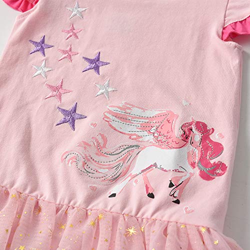 Image of VIKITA Kids Girls T Shirts Summer Short Sleeve Toddler Graphic Tops for Daily Casual Wearing, Pack for 2 (S3920+S3977 5T)