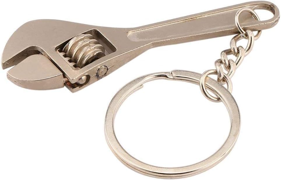 WsjiaboFux Mini Copper Adjustable Wrench Spanner Keychain Keyring Practical Portable Small Wrench