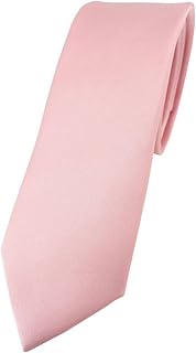 Corbata de diseño estrecho en un solo color, ancho de corbata de 5,5 cm, Rosa., Talla única