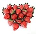 Aliotech 18PCS Plastic Artificial Red Strawberries Fake Lifelike Simulation Realistic Strawberry Artificial Fruits Decoration Photography Prop for Home Kitchen Decoration