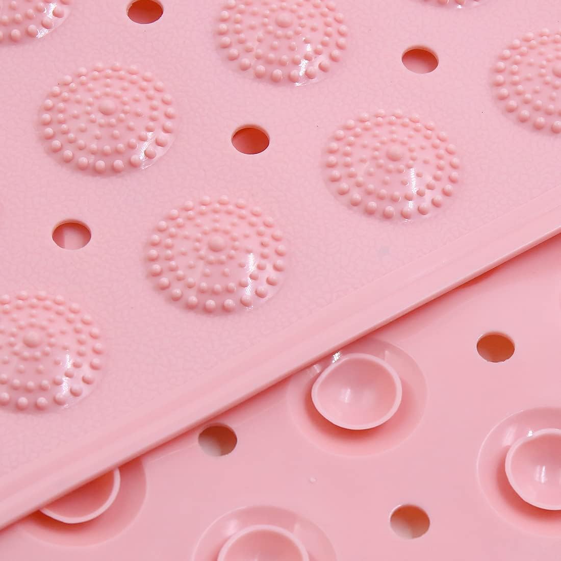 TPR Non- Machine Washable Bathtub Mats,Pink,39.8 Inches x 15.2 Inches (id: d2d 6be be4 8df 892