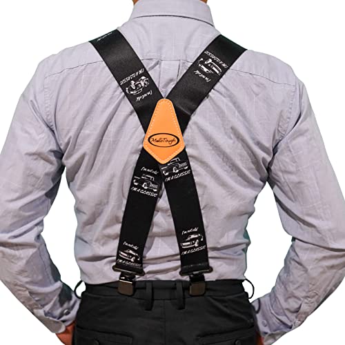 Image of MELOTOUGH Men's Suspenders w /Clip Heavy Duty suspenders for men Big and Tall Work suspenders for Jeans