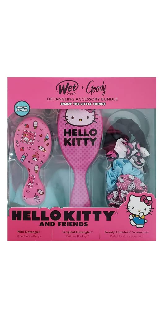 Wet Brush + Goody Detangling Accessory Bundle Hello Kitty