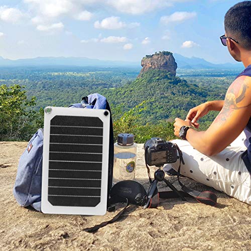 Yardwe 1 Conjunto Carregador de Painel Solar de Silício Monocristalino Portátil Com Fivelas Gerador