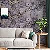 HotDecor Purple Marble Effect Self Adhesive Vinyl Wallpaper Glossy Marble Vinyl Wrap for Kitchen Cupboards Worktop Sticky Back Wallpaper Kitchen Wallpapers Worktop Wrap Sticky Back Plastic 40 X 200CM #5