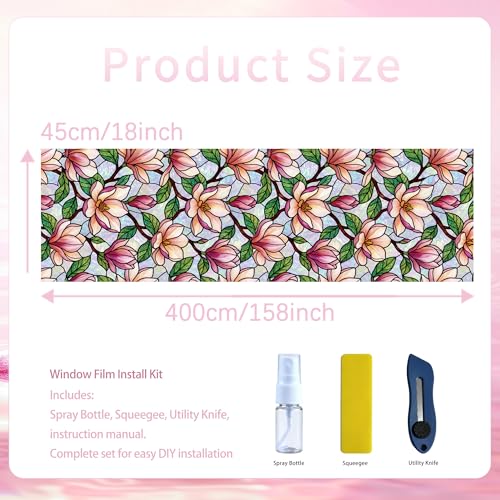 Película decorativa para ventana estilo Magnolia 44.96x399.80 cm miniatura 3