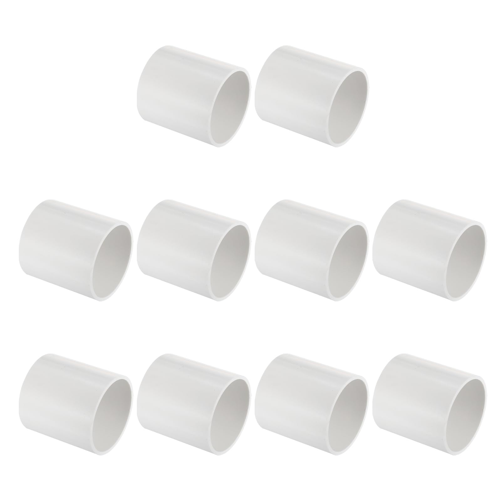 PATIKIL Confezione da 10 Pezzi Adattatore di Accoppiamento da 2-1/2" Bianco