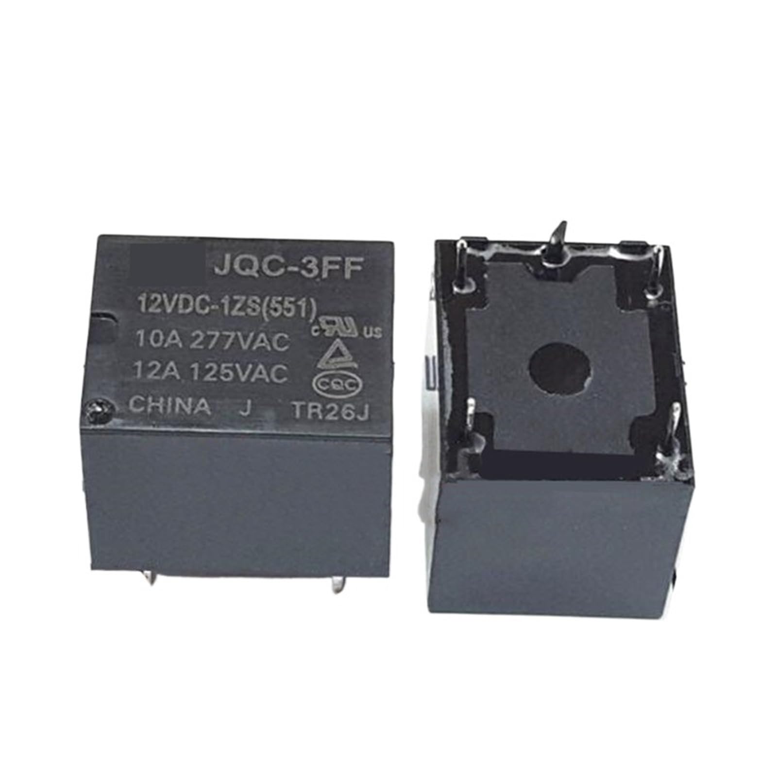Relé JQC-3FF-12VDC-1ZS de 5 pines y 10A para circuitos electrónicos