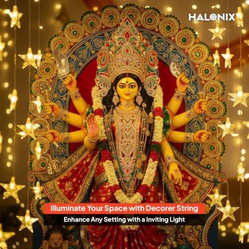 Image of Halonix Decorer Torrent 10 x 5 Bright Led String Light | Diwali Light | Christmas Light | Wedding Light | Festive Lights for Home Decoration (Yellow, 4 Meters, Pack 1)