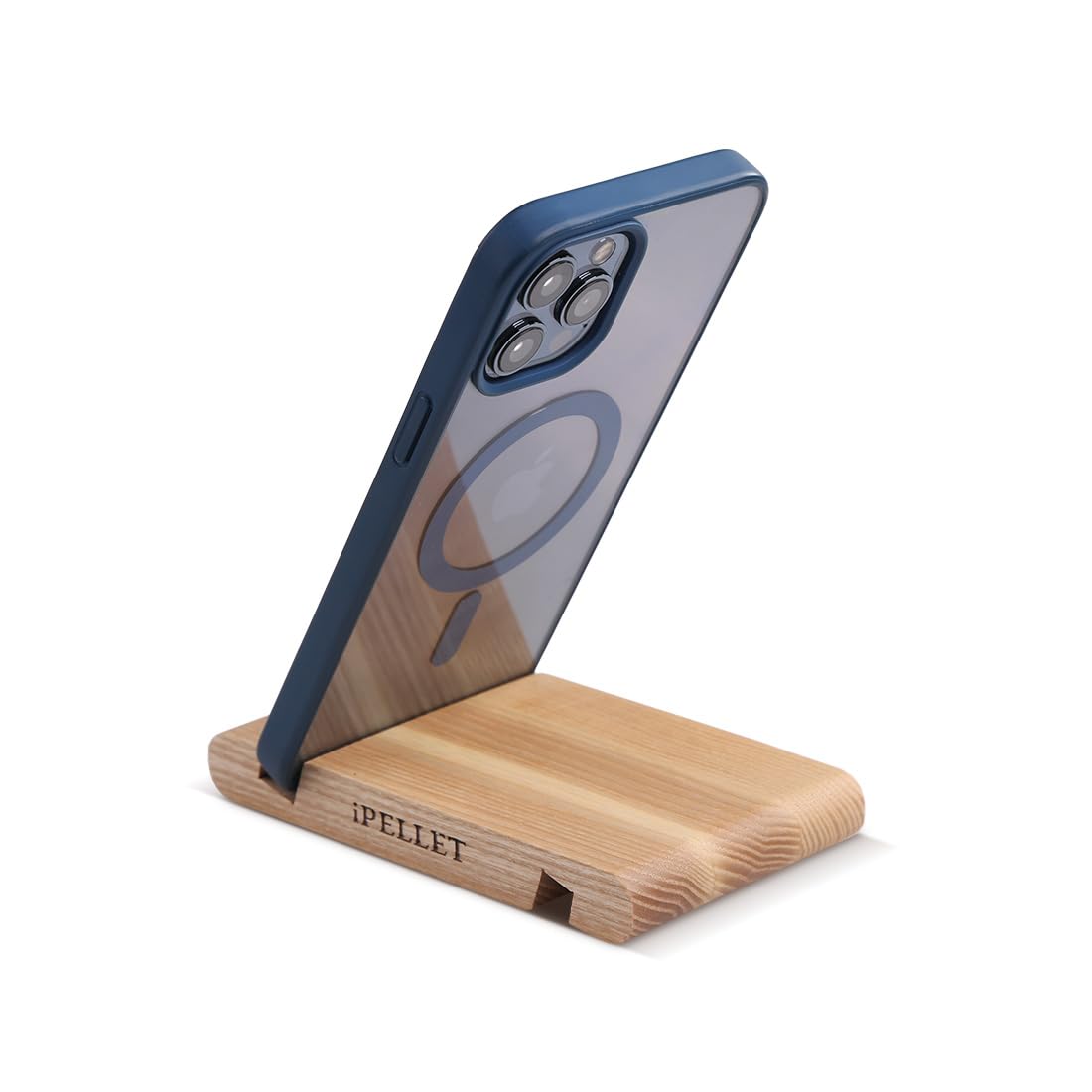 Holz-Handyhalter für Telefon und Tablet - Phone Holder Schreibtisch, Phone Stand, Universelles Set aus 2 Haltern für Smartphones und Tablets aus natürlichem Holz