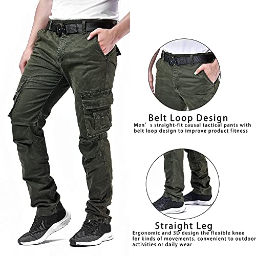 Men's Hiking Pants Outdoor Ripstop Cargo Pants Multi-Pocket Military Casual Work Trousers2