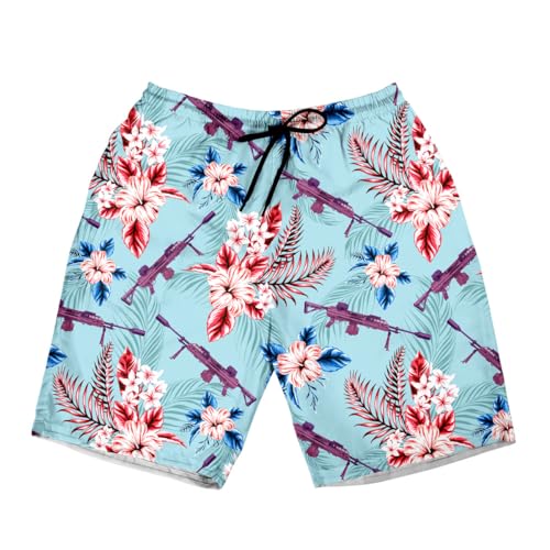 Cottage Toad and Frog Riding Bike Hawaiian shorts Men's Frog Toad Shorts Bigfoot Swim Trunks for Men3