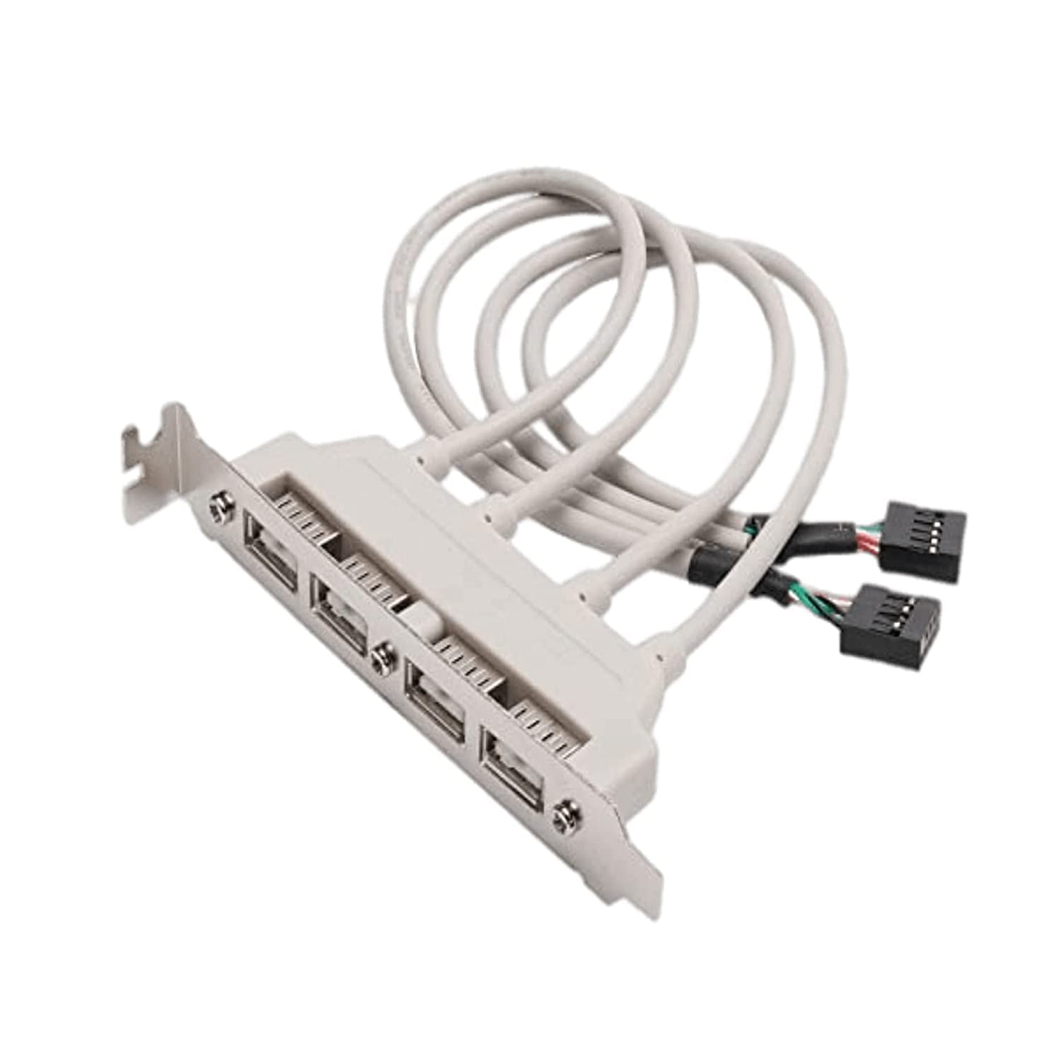 4 Ports USB 2.0 Header Port Slot Plate Adapter Panel Cable Female Screw to Motherboard 9pin Header Back PCI Rear Panel Bracket for Desktop Computer-picture-25