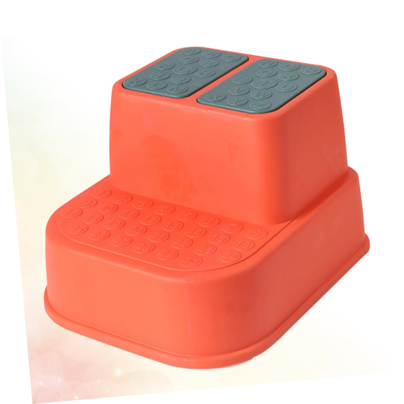 GALPADA Double Layers Stool Slip Footstool for Durable Material for Home Nursery Educational Alphabet Design Red