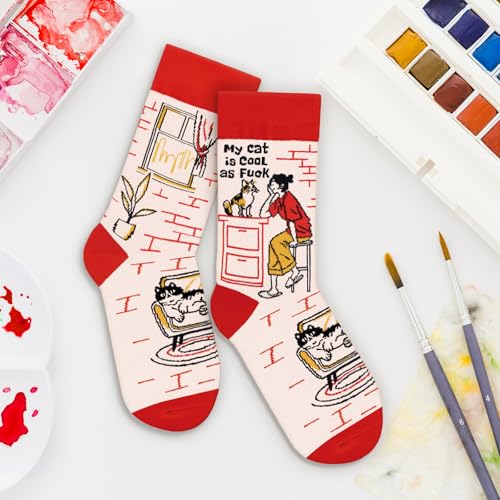 Image of Funny Socks for Women and Teenage Girls, Cute Crazy Unique Novelty Gifts | Gifts for Valentines Birthdays Easter Mothers Day Christmas Stocking Stuffers