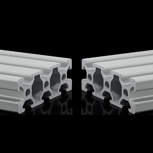 Miniatura 6 de Mssoomm 1 paquete de perfil de extrusión de aluminio 2060, longitud de 59.06 pulgadas  59.055in plata, 0.787 x 2.362in serie T tipo Ranura en T