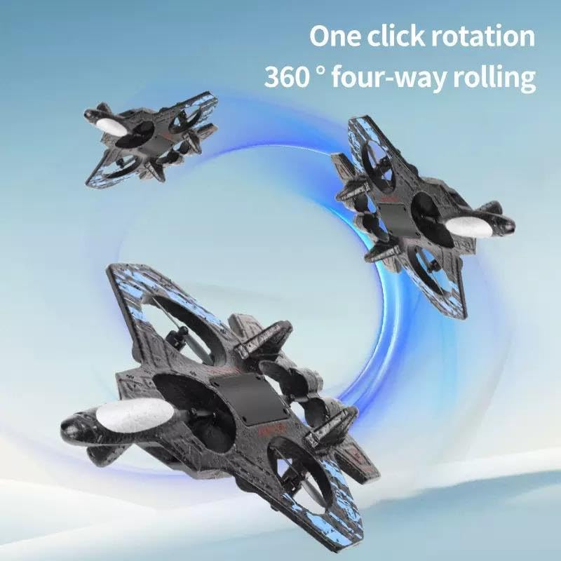 Image of Jet shaped toy drone | mini flying toy for beginners | fast speed remote-controlled aircraft aeroplane | kids drone for indoor and outdoor flying | fly time 20 minutes, Fly Height 40 meters (Assorted Color)
