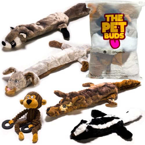 THE PET BUDS No Stuffing Dog Toy Set - 5