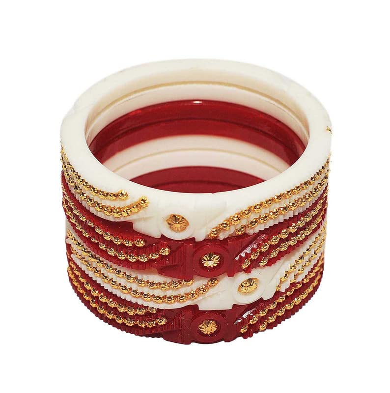 BOVZEN Plastic & Non-precious Metal Gold Plated Bengali Bangle Set for Women (PACK OF 4) (B0C5467NCJ) Amazon Price History, Amazon Price Tracker