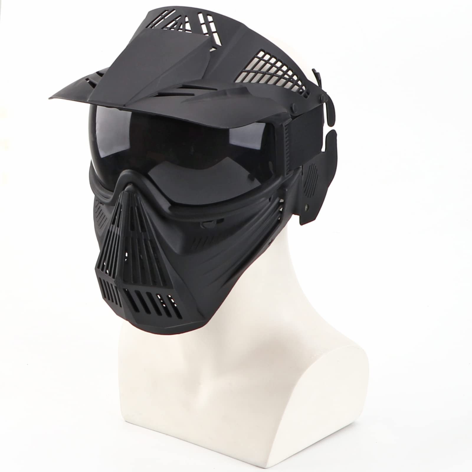 Máscara Táctica De Protección Facial Completa – Para Airsoft, Paintball, Color Negro Máscara Táctica De Protección Facial Completa – Para Airsoft, Paintball, Color Negro