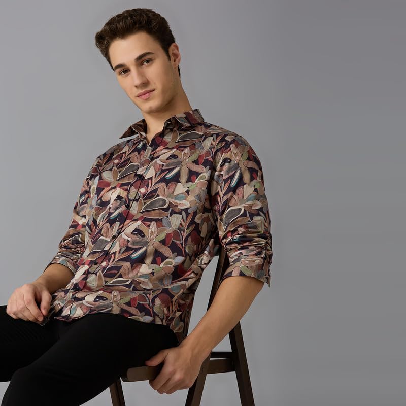 Image of MARK & ALBERT Men's Slim Fit Cotton Formal Shirt