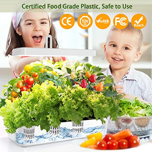 Growled 10-Pod Indoor Garden Germination Kit, Hydroponic Growing System, Food Grade Material Indoor Herb Garden, Nutrients Pre-Set Smart Soils Included, Automatic Timer, Height Adjustable (No Seeds) #TOP4
