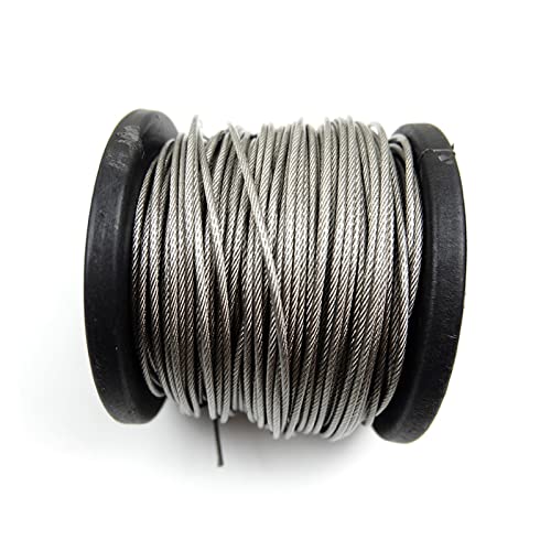 10Metres 3mm 7x7 PVC Coated Flexible Steel Wire Rope Soft Cable Transparent Stainless Steel Clothesline