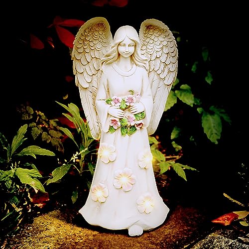 Garden-Angel-Statues-Outdoor-Decor10-Garden-Figurines-with-5-LEDs-Art-Decoration-for-Patio-Lawn-Yard-Porch-Ornament-Housewarming-Garden-Gift-Solar-Garden-Figurines-Gifts-for-Mom-Grandma-Women