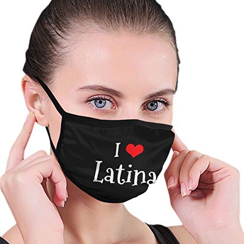Preisvergleich Produktbild Jingliwang Mundschutz Ich liebe Latina Herren Damen Druck Print Waschbare wiederverwendbare Gesichtsbehandlung für den Haushalt