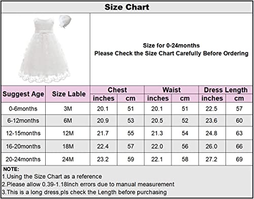 Meiqiduo Baby Girls Lace Christening Baptism Gowns Dresses With Bonnet #TOP1