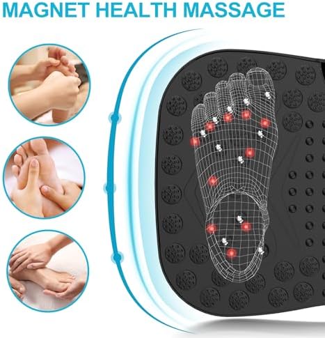 AXV Vibration Plate Exercise Machine Whole Body Workout Portable Mini Vibrate Fitness Platform Lymphatic Drainage Machine for Weight Loss Shaping Toning Wellness Home Gyms Workout (Mini) 5 51CA +bj7SL. AC
