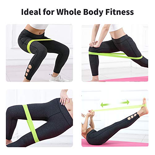 YIWINIAID Resistance Loop, 5 Pack Elastic Exercise Bands 5 Different Resistance Levels for Workout, Aerobic Exercise, Fitness with User Manual and Carry Bag.