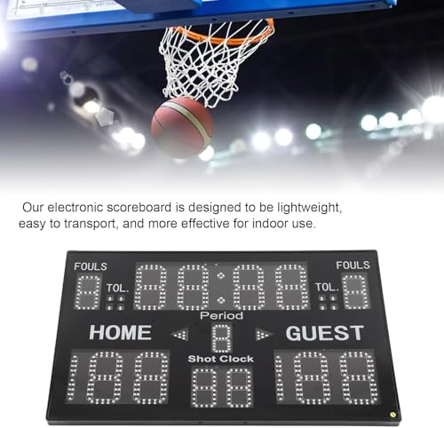 Tableau de score électronique portable LED à 8 modes avec télécommande multisport - 8
