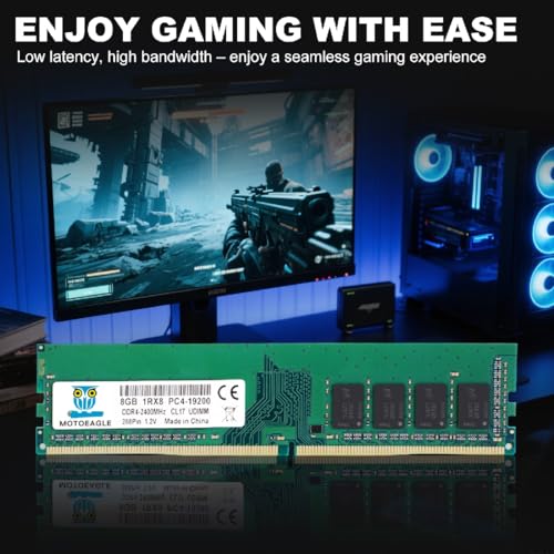 Image of 8GB DDR4 RAM 2400MHz UDIMM PC4-19200 DDR4-2400T CL17 DIMM Non-ECC 1RX8 Desktop Memory