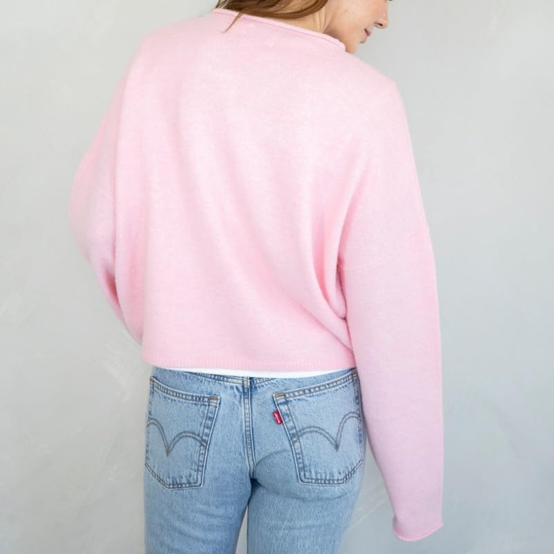 Image of Women Y2k Knitted Cardigan Long Sleeve Button Down Sweater Lightweight Casual Cardigan Loose Fall Streetwear