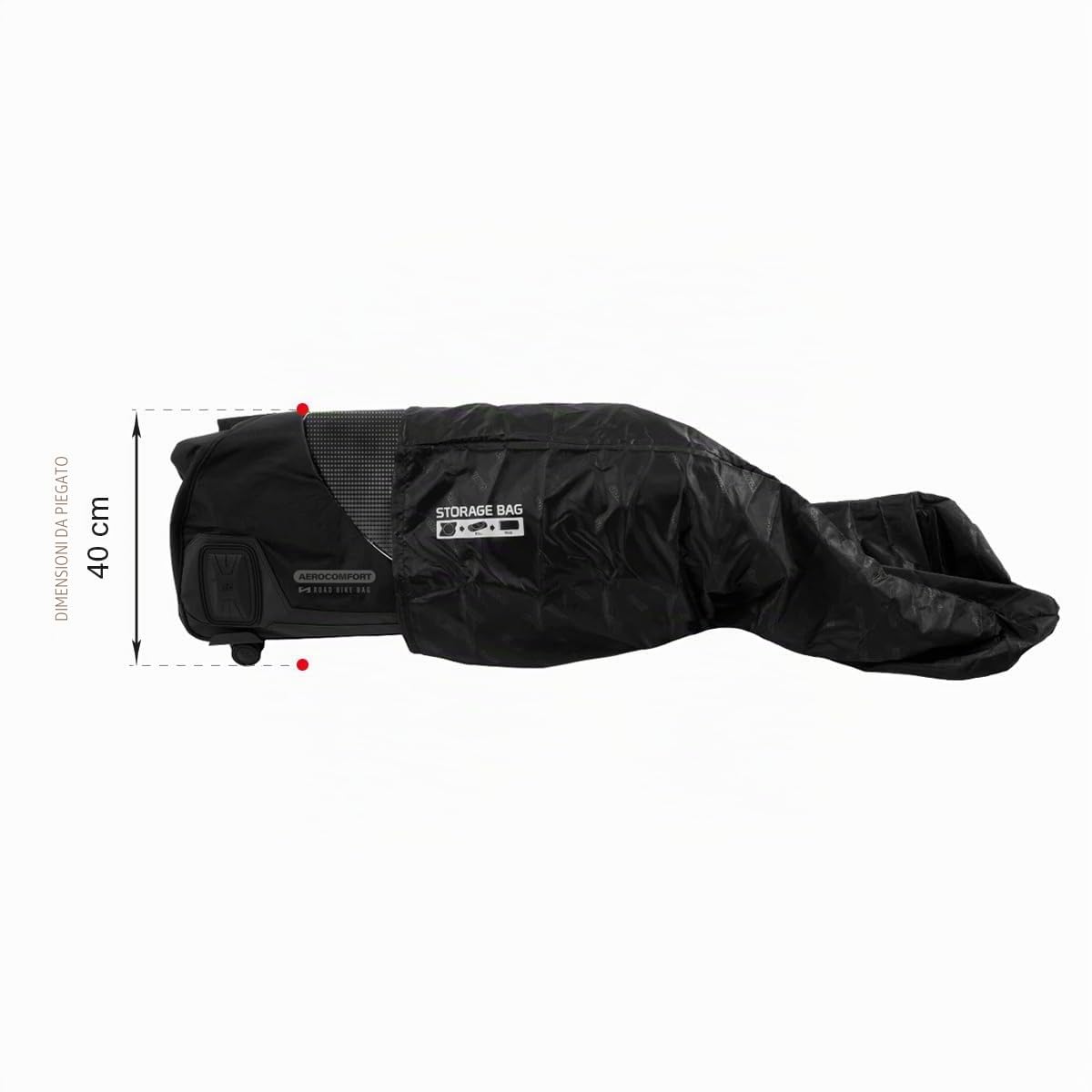 SCICON Borsa Porta Bici da Corsa Aerocomfort 3.1, Area manubrio espadibile, 9.5 Kg, Nero