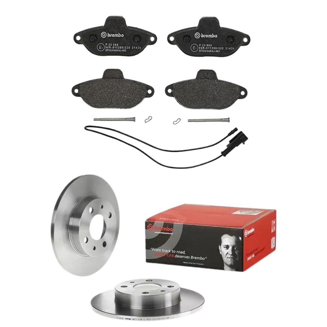KIT DISCHI FRENO E PASTIGLIE BREMBO COMPATIBILE CON FIAT PANDA 2 169 1.1 1.2 DAL 2003 ANTERIORI