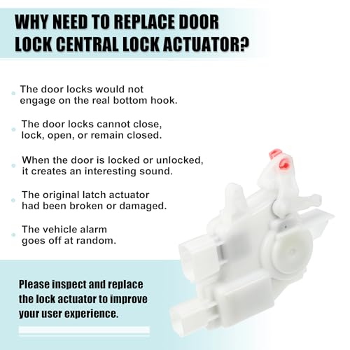 Image of ACROPIX Front Rear Left Right Door Latch Actuator Door Lock Central Lock Actuator White Fit for Honda Accord 2003-2007 No.72115SDAA01 /72155SDAA01 - Pack of 4